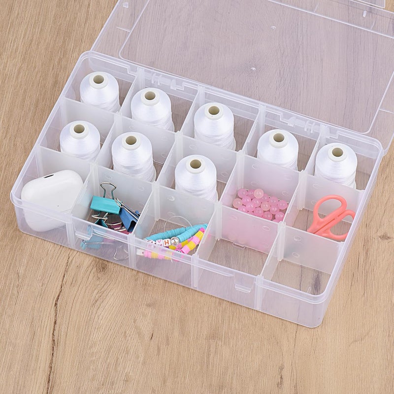 simthread [Box-Upgraded] Machine Embroidery Thread 1000M White 001, with Storage Box Polyester 15 Spools Set for Embroidery Quilting Machine - Image 3